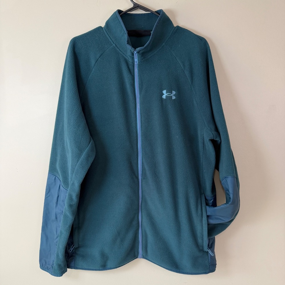 Under Armour Polartec Fleece Full Zip‎ Jacket Mens Large Logo Gorpcore Sporty